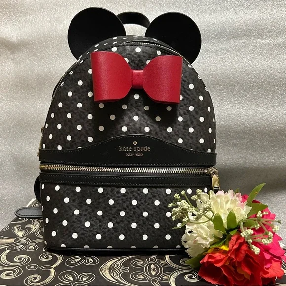 kate spade black backpack with red bow and ear detail kate spade | Bags | New Kate Spade Disney X Kate Spade New  main image 4